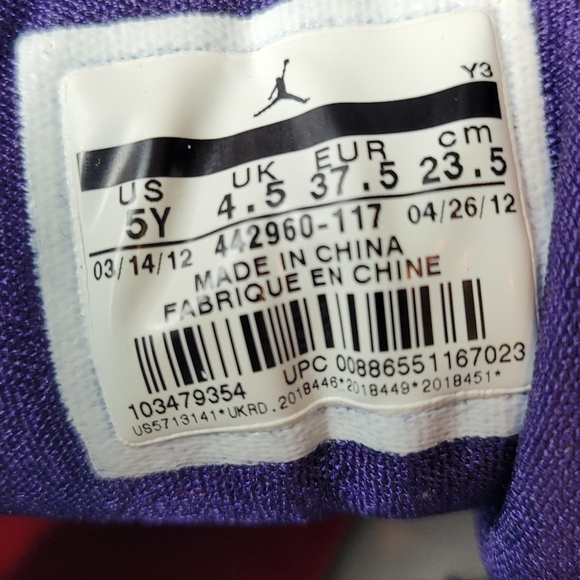 Jordan Air Jordan 7 Retro  Air Jordan 7 Retro GS White Fireberry US SZ 5Y 442960 117